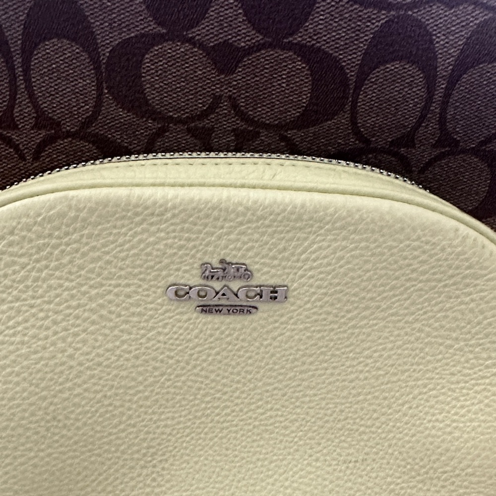 Coach Signature Brown and Yellow Backpack with Wallet - Picture 2 of 5